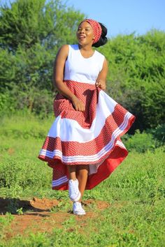 Seshweshwe Dresses Design For Bride, Seshweshwe Dresses Design, Setswana Traditional Dresses, Seshweshwe Dresses