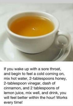 Think Food, Cold Remedies, Homemade Remedies, Sore Throat, Natural Health Remedies