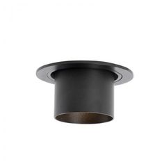 a black ceiling light on a white background