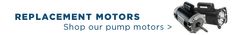 an advertisement with the words repair and replace motor parts shop our pump motors'logo