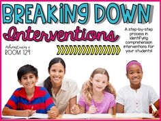 a poster with three children sitting at a table and the words breaking down on it