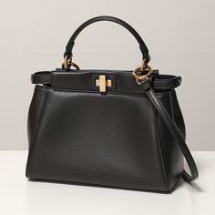 Fendi Peekaboo Mini Bugs Eyes Leather Shoulder Bag Black Length 18 Width (Top) 20 (Bottom) 23 Depth 10 Total Length Of Shoulder Strap: 129 (Adjustable) Fendi Peekaboo Mini, Fendi Peekaboo, Shoulder Bag Black, Fendi Bags, Top 20, Leather Shoulder Bag, Bugs, Black Color, Fendi