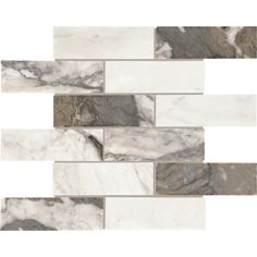 white and grey marble tile with different colors on it's sides, including one in the