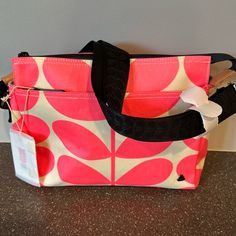 Oral Kiely Crossbody Nwt Height: 24cm Width: 28cm Depth: 10cm Orla Kiely Bags, Orla Kiely, Black Color, Pink White, White And Black, Black Pink, Bag Lady, Pink, Women Shopping