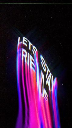 a neon sign with the words let's go ride today on it in front of a black background