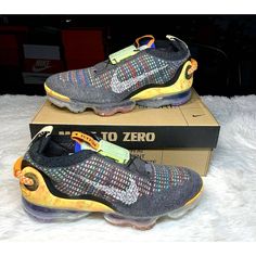 100% Authentic Nike Vapormax Flyknit 2020 Fk Gs Iron Grey Yellow Multicolor Men's / Kids Size 7y = Women's 8.5 Cj4069-001 Brand New With Box Features A Iron Dark Graphite Grey With Yellow Gold And Rainbow Multicolor And Shiny Bubbles ! Lightweight Breathable Flyknit T-Shirt, Hoodie, Joggers, Sweatpants, Track Pants, Tech Fleece Air Max Flyknit, Presto, Epic, Pegasus Turbo , Vomero Vapormax, Roshe Running Shoes And Work Out Shoes For Crossfit Such As Metcon Lebron Foamposite, Air Force. Work Out Shoes, Nike Vapormax Flyknit, Nike Vapormax, Vapormax Flyknit, Foam Posites, Air Vapormax, Basketball Sneakers, Tech Fleece, Nike Air Vapormax