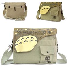 PRICES MAY VARY. [ Cute animation canvas bag] The Totoro pattern on the messenger bag uses 3D high-definition printing technology, which is not easy to fall off and will not fade. [ Can be used as a crossbody bag or casual shoulder bag] Comfortable and casual, carry it how you want. [ The length of the strap can be adjusted] Adjust the length to suit your needs and don't worry about the messenger bag strap length being too long or too short. [ Large capacity ] Dimension：10.23 x 12.2 x 2.75 inche Totoro Backpack, Anime Totoro, Japanese School Bag, Shoulder Bag School, Moon Accessories, Messenger Bag Women, Kids' Bag, Plush Backpack, Cute Canvas