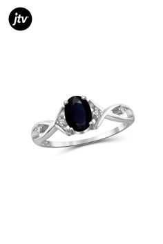 1.00ctw Oval Black Sapphire with White Diamond Accent Rhodium Over Sterling Silver Ring. Measures Approximately 0.80in L x 0.25in W. Not Sizeable. Black Sapphire, White Diamond, Sterling Silver Ring, Silver Ring, Sterling Silver Rings, Sapphire, Silver Rings, Sterling Silver, Ring