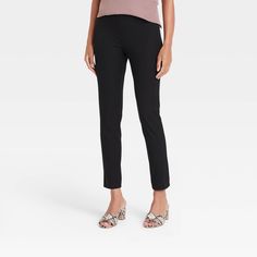 You'll never tire of dressing up or dressing down the High-Rise Skinny Ankle Pants from A New Day™ for versatile looks any day of the week. Crafted from cotton with spandex, these high-rise skinny pants will keep you comfy from day to night and season to season. The pull-on pants offer you a figure-flattering look, and they skim the ankles, letting you show off your stylish footwear. The pull-on pants are finished with a side hook and zipper for a secure fit with a sleek look. Wear them with any Plaid Pants Outfit, Stylish Pants, Plaid Pants, Bottom Clothes, Ankle Pants, Black Skinnies, Work Pants, Pants Outfit, A New Day