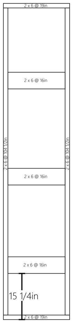 the size and width of a door with measurements for each section, including the length