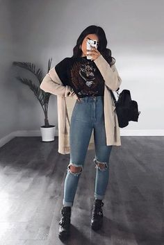 Moda Grunge, Winter Mode Outfits, Best Jeans For Women, Teenage Outfits, Street Style Grunge, Teenager Outfits, Grunge Style