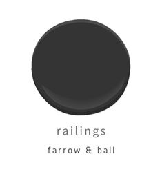 the words ralliings, farrow and ball are shown in black on a white background