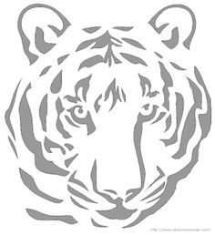 a tiger's head with the word tiger in black and white ink on a white background