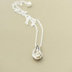 Sterling Silver Shell-shaped Pearl Pendant, Oyster Necklace, Hood Canal, Silverware Jewelry, Oyster Pearl, Grain Of Sand, Oyster Shell, Custom Necklace, Washington State