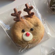 there is a cookie shaped like a reindeer