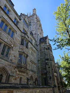 an old stone building with many windows