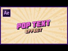 the text pop text effect is displayed in front of an orange and purple background with sunbursts