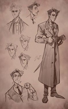 some sketches of the characters from disney's beauty and the beast