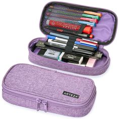 Organize all of your writing utensils with Arteza’s Purple Pencil Case! Measuring 8" x 3.7" x 2", you can take this pencil case with you wherever you go.