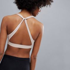 New Without Tags Comes With Pads Deadstock Color Pearl Beige Sporty Activewear With Built-in Bra, Sporty Strappy Mesh Back Sports Bra, Sporty Sports Bra With Mesh And Strappy Back, Beige Sports Bra With Built-in Bra, Athleisure Stretch Bra With Adjustable Straps, Sports Bra With Strappy Back, Athleisure Bra With Adjustable Straps, Sporty Beige Activewear With Built-in Bra, Beige Stretch Athleisure Sports Bra