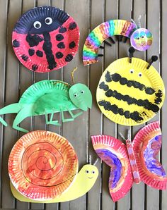 paper plate crafts for kids that look like bugs and caterpillars