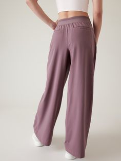 Brooklyn Heights Wide Leg Pant | Athleta Casual Recycled Polyester Pants, Workwear Bottoms With Functional Pockets, Functional Pockets Long Work Pants, 4-way Stretch Travel Pants With Side Pockets, Wide Leg Bottoms With Functional Pockets For Work, Wide Leg Work Bottoms With Functional Pockets, Versatile Travel Pants With Side Pockets, Travel Pants With Side Pockets And 4-way Stretch, Solid Pants With Functional Pockets For Work