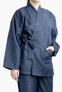 Japanese Denim SAMUE Women's Traditional work Kimono wear JAPAN Indigo Item Condition : Brand New Size : M, L Material :  Cotton 100% *M size - for Height 154 - 162 cm (5'0" - 5'4")  /  Waist 64 - 70 cm (25" - 27") *L size - for Height 154 - 162 cm (5'0" - 6'4")  /  Waist 69 - 77 cm (27" - 31") Our Products are 100% Authentic. Worldwide Shipping 1. Economy Shipping --- SAL   (2 - 3 weeks / with Tracking & Insurance) 2. Standard Shipping --- Airmail   (1 - 2 weeks / with Tracking & Insurance) 3. Japanese Inspired Clothing, Traditional Japanese Fashion, Japanese Clothing Style, Kimono Woman, Denim Kimono, Kimono Traditional, Recycled Kimono, Kimono Women, Japanese Traditional Clothing