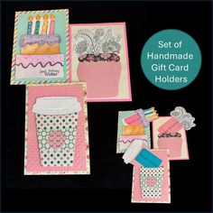 handmade gift card holders with birthday candles