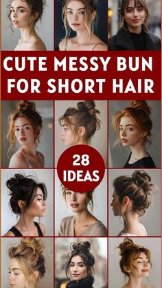 Messy Bun For Short Hair, Cute Messy Buns, Short Hair Bun, A Minor, The Devil, Messy Bun, Hairstyle Ideas, The Details, The Label