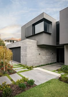 an exterior view of a modern house