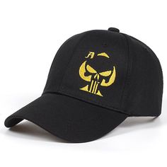 have you ever served your country? or maybe you dream of joining the special forces. skull action pays particular attention to the us military. our gift for you is this punisher special forces skull cap! get yours, my friend If you are a fan of the punisher and gambling, then don’t go any further this Punisher Logo Hat made for you and only you! As you may have noticed, it has three different models, but on this cap the differences are really small, starting with the first one that is totally bl Punisher Logo, Men's Baseball Cap, Black Baseball Cap, Ace Of Spades, Classic Hats, Cap Fashion, Casual Cap, Baseball Caps Mens, Embroidered Baseball Caps