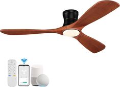 an image of a ceiling fan with remote control