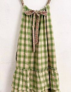 Cute Green Dress For Picnic, Green Cotton Dress For Picnic, Green Cotton Cottagecore Dress, Cottagecore Green Cotton Dress, Plaid Cotton Dress For Garden Party, Bohemian Cotton Plaid Dress, Plaid Cotton Cottagecore Dress, Spring Plaid Cottagecore Dress, Spring Cottagecore Plaid Dress