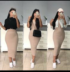 Mua Outfits Black Casual, Classy Modest Outfits Casual, Modest Spring Outfits Black Women, Long Skirt Outfits For Summer Casual, Spring Outfits For Church, Casual Midi Dress Outfit, Modest Spring Fashion, Women Church Outfits, Salon Outfits