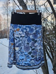 Our snow skirts are made from fleece. They feature a comfy fold over yoga waistband allowing a little adjustment on fit. These pull on easily over leggings or jeans and add a little warmth to your outside adventures!! Whether you are XC skiing, snowshoeing, kicksledding, chatting in the school pick up line or just going to get the mail, this skirt makes it extra fun and extra warm!  Reflective ribbon runs around the bottom of the skirt for safety in the darker days of winter.  Size XS: Waists 26 Xc Skiing, Pick Up Line, Snow Skirt, Winter Floral, Luge, Pick Up Lines, Snow Shoes, Fold Over, The School