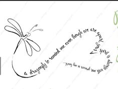 a drawing of a dragonfly with words written on it