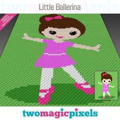 Little Ballerina is a digital graph that can be used for various crochet techniques, such as C2C, Mini C2C, SC, HDC, DC, TSS, Bobble Stitch. Alternatively, you can use this product for cross stitch, knitting, hama beads, plastic canvas and other projects. The graph is 80 squares wide by 100 squares high and has 8 colors. The PDF file includes: - digitally created sample image for illustration purposes - the actual graph (squares) - color counts and links to yarn calculators No written row-by-row Ballerina Crochet, Sc Crochet, Baby Polar Bears, Crochet Graph, Corner To Corner Crochet, C2c Crochet, Little Ballerina, Manta Crochet, Bobble Stitch