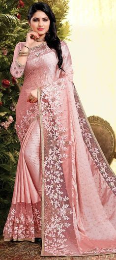 Silk Traditional Saree in Pink and Majenta with Moti workProduct Details:Fabric:Art Silk, Silk, TissueWork:Embroidered, Lace, Moti, Sequence, Stone, ThreadColor Family:Pink and MajentaStyle:Half and HalfOccasion:TraditionalSaree Dimension:530 Cm x 110 Cm ( L x W)Blouse Length:80 Cm Approx(we provide stitched blouse at extra cost @ 15US$)You can send us the measurement through email. Otherwise we will send Unstitched Blouse and you can stitched at your end.Unstitched Blouse price is included in i Tissue Fabric, Moti Work, Traditional Saree, Indian Sarees Online, Wedding Saree Indian, Dress Indian, Trendy Sarees, Blouse Price, Stylish Sarees