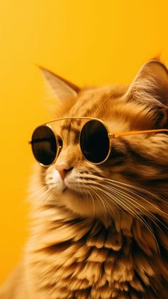 a cat with sunglasses on it's face