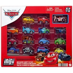 disney pixar cars set in the box with each car on it's own