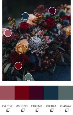 the color palette is red, yellow and blue with flowers on it's side