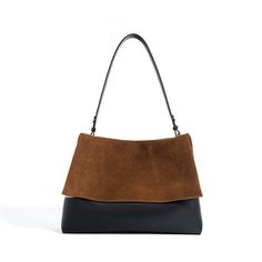 Fashionable Ladies Carryall Suede Shoulder Bag With Leather Handles, Modern Suede Satchel For Daily Use, Modern Brown Suede Bag, Elegant Brown Suede Satchel, Versatile Soft Leather Flap Bag, Top Handle Suede Shoulder Bag With Soft Leather, Top Handle Suede Shoulder Bag, Modern Suede Satchel Shoulder Bag, Soft Suede Top Handle Shoulder Bag