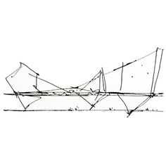 a drawing of an object with lines on it