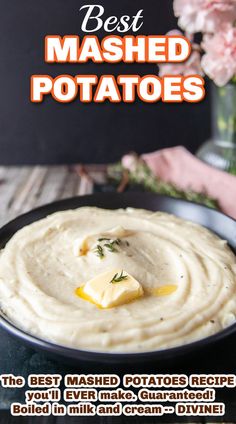 Let's talk about this Mashed Potatoes Recipe. This is my all time favorite and crowd  pleaser wow mashed potatoes, and they deserve all the glory! Creamy, silky smooth, rich with a hint of roasted garlic, and super easy to make. A secret ingredient and trick is KEY to this absolutely BEST mashed potatoes recipe, so read along :)