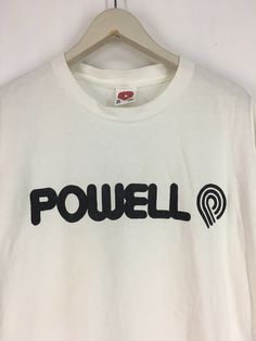 "Vintage 90s Powell Peralta skateboard skate brand t shirt Made in Usa SIZE : M (PLEASE CHECK THE MEASUREMENT BELLOW) ARMPIT TO ARMPIT : 20.5\" LENGHT : 28.5\" CONDITION : Used and good condition (8/10) MATERIAL : 100% cotton SHIPPING : I will be ship after received a payment and give tracking numbers. After 7 - 14 Working Days of Shipping from Malaysia please check & give your tracking number parcel to your national post. Receiving the parcel within 7-14 working days. Please contact to me w 90s Skateboarding Letter Print T-shirt, 90s Letter Print T-shirt For Skateboarding, 90s Crew Neck T-shirt For Skateboarding, Powell Peralta, Mens T Shirts, Branded T Shirts, Tracking Number, Vintage 90s, Skateboard