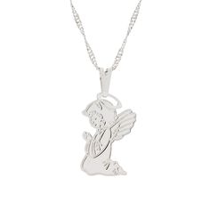 More finish options:Gold Carry your guardian angel with you at all times with this dainty necklace. It's a perfect reminder that you are always protected and guided. Guardian AngelA guardian angel is a type of angel that is assigned to protect and guide a particular person. The belief is that guardian angels serve to protect whichever person God assigns them. They are here to help us and guide us through our lives. Call on them whenever you need assistance with any area of your life. The more yo Angelic Silver Jewelry For Gift, Silver Angelic Jewelry For Gift, Angelic Sterling Silver Jewelry For Gifts, Types Of Angels, Guardian Angel Necklace, Your Guardian Angel, Angel Necklace, Guardian Angels, Eco Friendly Jewelry