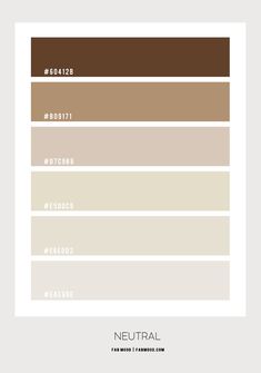 the neutral color scheme is shown in shades of brown, beige and white with text that reads