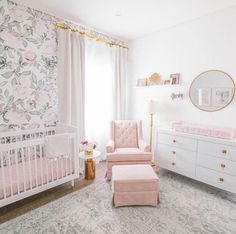 Avery Wallpaper, Island Nursery, Blush Floral Nursery, Wildflower Nursery, Sweet Nursery, Gold Nursery