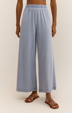 Wide leg pant Pull on elastic wide leg pant Unlined Side Seam Pocket Inseam length 26 " Relaxed fit Cotton Knit Jersey: 100% Cotton Cropped Flare Pants, Denim Pocket, Jersey Pants, Cropped Flares, Wide Leg Pant, Cardigan Top, Pocket Pants, Cotton Pants, Denim Pant