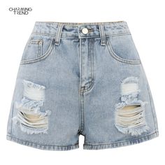 E Girl Clothes, Summer Casual Shorts, Shorts Female, Embroidered Denim Shorts, Mode Jeans, Shorts Fashion, Casual Summer Shorts, High Waist Fashion, High Waist Shorts